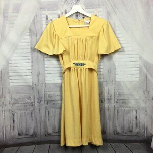 Vintage Peggy Banks Yellow Midi Dress